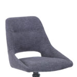 Luciano I swivel chair in anthracite fabric-metal leg black 52.5x54x85cm - Image 5