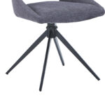 Luciano I swivel chair in anthracite fabric-metal leg black 52.5x54x85cm - Image 6