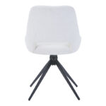 Luciano I swivel chair in cream fabric-metal leg black 52.5x54x85cm - Слика 4