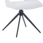 Luciano I swivel chair in cream fabric-metal leg black 52.5x54x85cm - Слика 6