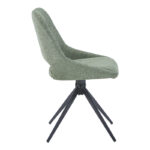 Luciano I swivel chair in green fabric-metal leg black 52.5x54x85cm - Слика 2