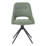 Luciano I swivel chair in green fabric-metal leg black 52.5x54x85cm - Слика 3