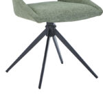 Luciano I swivel chair in green fabric-metal leg black 52.5x54x85cm - Слика 6
