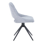 Luciano I swivel chair in grey fabric-metal leg black 52.5x54x85cm - Слика 2