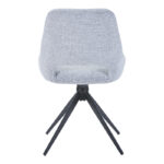 Luciano I swivel chair in grey fabric-metal leg black 52.5x54x85cm - Слика 4