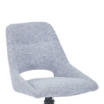 Luciano I swivel chair in grey fabric-metal leg black 52.5x54x85cm - Слика 5