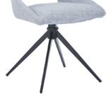 Luciano I swivel chair in grey fabric-metal leg black 52.5x54x85cm - Слика 6