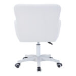 Givole office chair in white teddy fabric 55x50x76-86cm - Слика 4