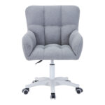 Givole swivel armchair in grey teddy fabric 55x50x76-86cm - Слика 2