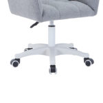 Givole swivel armchair in grey teddy fabric 55x50x76-86cm - Слика 4