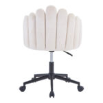Swivel work chair Manole cream velvet  57x50x77-87cm - Слика 4