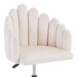 Swivel work chair Manole cream velvet  57x50x77-87cm - Слика 5