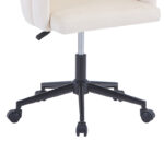Swivel work chair Manole cream velvet  57x50x77-87cm - Слика 6