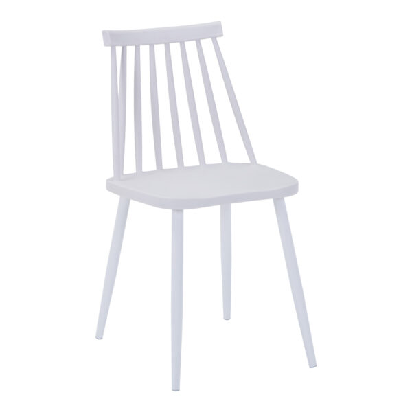 Chair Aurora I pp in white shade-white metallic leg 43x48x79cm