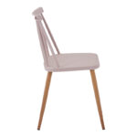Chair Aurora I pp in brown shade-natural metallic leg 43x48x79cm - Image 2