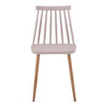 Chair Aurora I pp in brown shade-natural metallic leg 43x48x79cm - Image 3