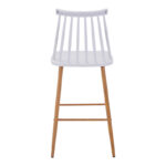 Bar stool Aurora I pp in white shade - natural metal leg 42x47x99cm - Слика 4