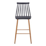 Bar stool Aurora I pp in black shade - natural metal leg 42x47x99cm - Image 3