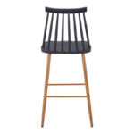 Bar stool Aurora I pp in black shade - natural metal leg 42x47x99cm - Image 4
