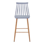 Bar stool Aurora I pp in grey shade - natural metal leg 42x47x99cm - Слика 3