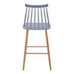 Bar stool Aurora I pp in grey shade - natural metal leg 42x47x99cm - Слика 4
