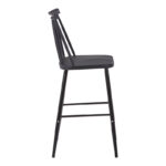Bar stool Aurora I pp in black shade - blackl metal leg 42x47x99cm - Слика 2