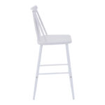 Bar stool Aurora I pp in white shade - white metal leg 42x47x99cm - Слика 2