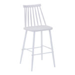 Bar stool Aurora I pp in white shade - white metal leg 42x47x99cm