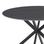 Vivian-Stoyen dining table 5 pcs black velvet - black marble Φ120x75cm - Image 6