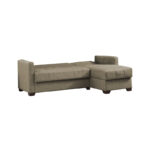 Reversible corner sofa-bed with storage space Alaska brown fabric 204x143x83cm - Слика 3