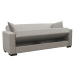 Vox three-seater sofa-bed with storage light gray fabric 214x82x83cm - Слика 3