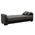 Three-seater sofa-bed with storage space Vox anthracite fabric 214x82x83cm - Слика 2
