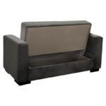 Sofa-bed with storage two-seater Vox anthracite fabric 154x82x83cm - Слика 5