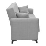 Lincoln three-seater sofa-bed with storage space light gray fabric 225x75x85cm - Слика 3