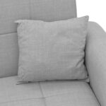 Lincoln three-seater sofa-bed with storage space light gray fabric 225x75x85cm - Слика 5
