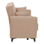 Sofa-bed with storage two-seater Lincoln beige fabric 165x75x85cm - Слика 3