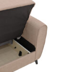 Sofa-bed with storage two-seater Lincoln beige fabric 165x75x85cm - Слика 6