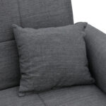 Sofa-bed with storage two-seater Lincoln charcoal fabric 165x75x85cm - Слика 5