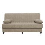 Romina three-seater sofa-bed with storage space cream fabric 190x75x85cm - Слика 2
