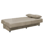 Romina three-seater sofa-bed with storage space cream fabric 190x75x85cm - Слика 3