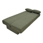 Romina three-seater sofa-bed with storage space green fabric 190x75x85cm - Слика 3