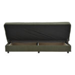 Romina three-seater sofa-bed with storage space green fabric 190x75x85cm - Слика 4