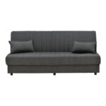 Romina three-seater sofa-bed with storage space anthracite fabric 190x75x85cm - Слика 2