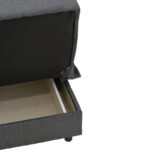 Romina three-seater sofa-bed with storage space anthracite fabric 190x75x85cm - Слика 6