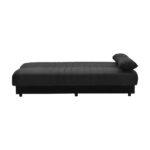 Romina three-seater sofa-bed with storage space black fabric 190x85x90cm - Слика 4