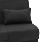 Romina three-seater sofa-bed with storage space black fabric 190x85x90cm - Слика 5