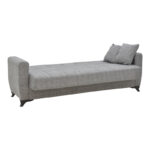 Three-seater Modesto sofa-bed with storage space gray fabric 215x85x80cm - Слика 4