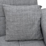 Three-seater Modesto sofa-bed with storage space gray fabric 215x85x80cm - Слика 5