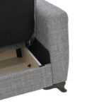 Three-seater Modesto sofa-bed with storage space gray fabric 215x85x80cm - Слика 6