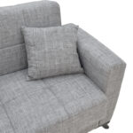 Sofa-bed with storage two-seater Modesto gray fabric 155x85x80cm - Слика 6